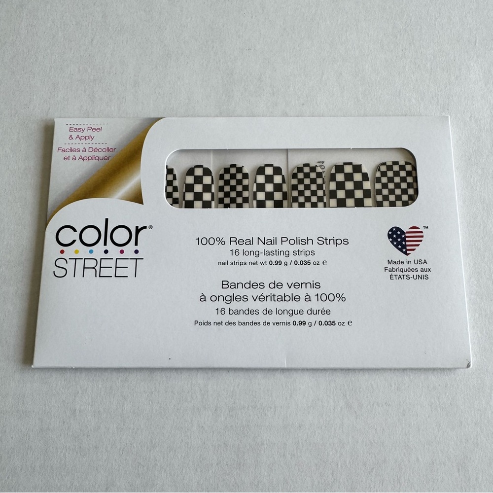 *Retired* Color Street: Check Yourself | Checkerboard Racing Clear Overlay - Picture 3 of 13